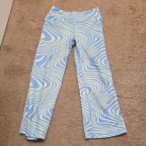 Athleta Kids Leggings in Blue and Yellow Swirl